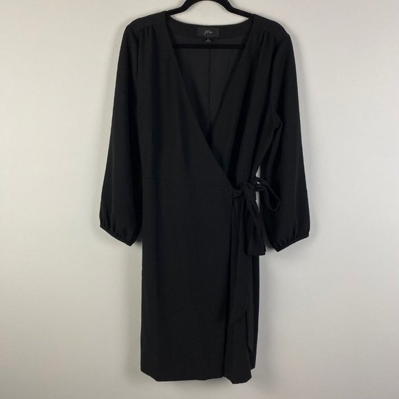J. Crew Dresses & Skirts - J. Crew Black Midi Wrap Dress